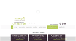 Desktop Screenshot of hotelnapfeny.hu