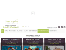Tablet Screenshot of hotelnapfeny.hu
